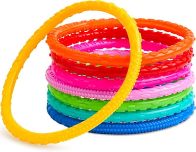 Duikringen Zwembadspeelgoed - Onderwaterspeelgoed Zwemringen - Onderwater Training - 8 Kleuren Zichtbaar - 15 cm Diameter - Meerkleurig