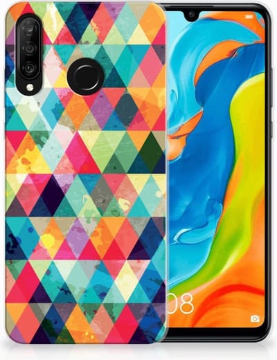 Huawei P30 Lite TPU bumper Geruit