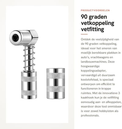 Dailygoods - 90 graden vetkoppeling - vetfitting gereedschap - 2 stuks - auto en vrachtwagen - industrieel gebruik - koolstofstaal - 3 kaakhoek