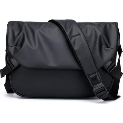 Crossbody Tas Heren Schoudertas Modieuze Postman Tas Casual Schoudertas Oxford Herentas zwart