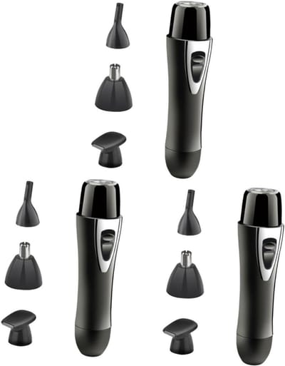 Neus trimmer - Gezichtshaar verwijderaar - Persoonlijke verzorging - Elektrisch en oplaadbaar - 3 stuks - Zwart