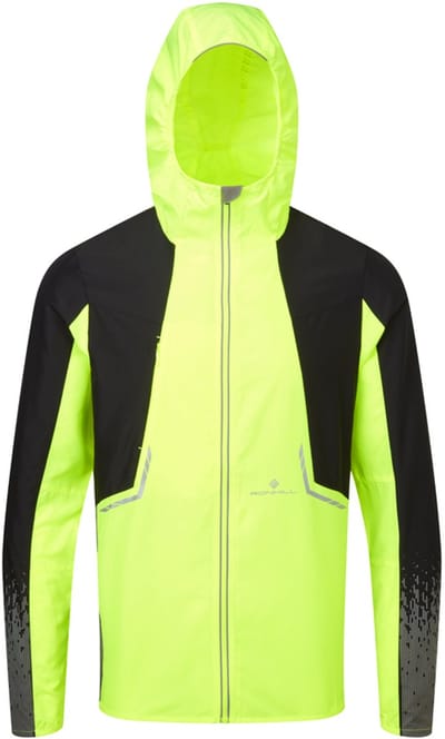 Ronhill | Men's Tech Reflect Jacket | Reflectieve Hardloop Jas | FlYellow/Blck/Reflect | M