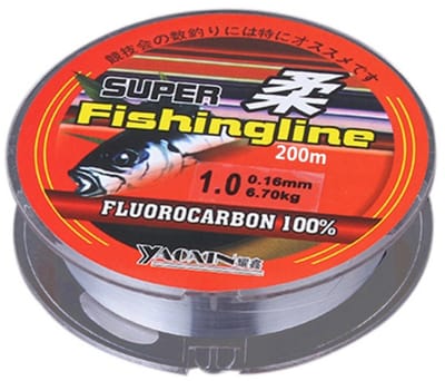 BukkitBow - Vislijn 200m - Extra Sterke Nylon Fluorocarbon Draad - Onzichtbare Vislijn voor Zoetwater en Zoutwater Vissen - 0.35 mm - 14 kilo