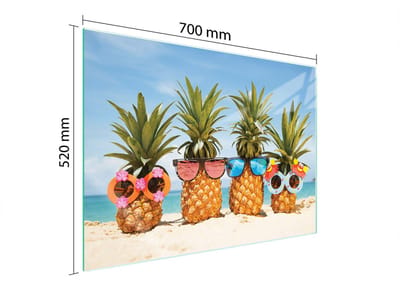 TMK ArtDeko - Keukenbescherming - Ananas - 70x52 cm - Glazen Paneel
