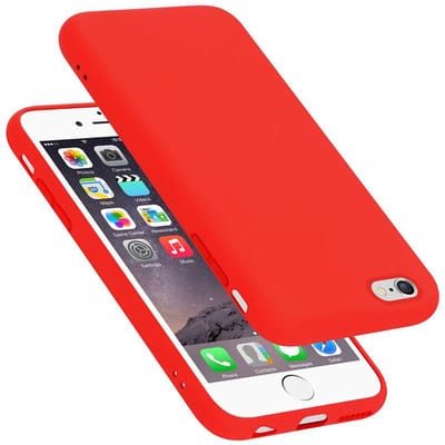 Cadorabo Hoesje geschikt voor Apple iPhone 6 / 6S in LIQUID ROOD - Beschermhoes gemaakt van flexibel TPU silicone Case Cover