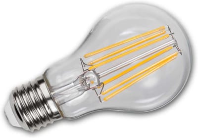 E27 Filament LED Lamp met Schemersensor - 8W, Warm Wit Licht, 1050lm