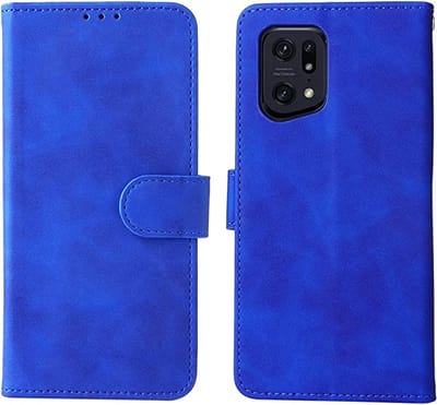 LuxeBass Hoesje geschikt voor Oppo Find X5 Pro - Boekhoesje - Blauw - Portemonneehoesje gsm hoesje - telefoonhoes - telefoonhoesjes