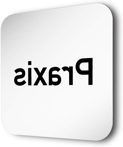 Aluminium Deurbord - Praktijkschild - Praktijk Aanduiding - Zwevend Effect - 150x150 mm - Aluminium