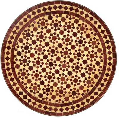 Mozaïek tafel uit Marokko - Rond -M60-26