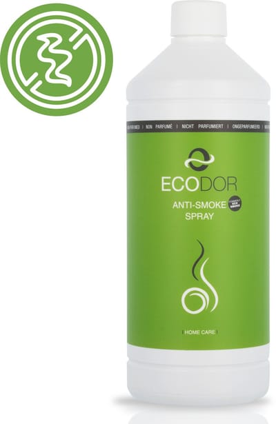 Ecodor EcoSmoke - Rooklucht Verwijderen - Anti Tabakslucht - Nicotine Ontgeurder - Luchtverfrisser - Geurvreter - 1000 ml