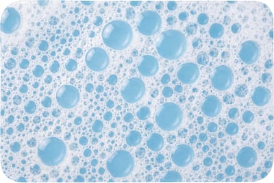 Badmat 90x60 cm - Antislip - Schuim - Bubbels - Blauw - Badmatten voor badkamer - Badkamermat - Douchemat - Badkamer mat
