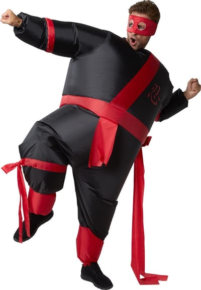 dressforfun - Opblaasbaar kostuum ninja - verkleedkleding kostuum halloween verkleden feestkleding carnavalskleding carnaval feestkledij partykleding - 302353