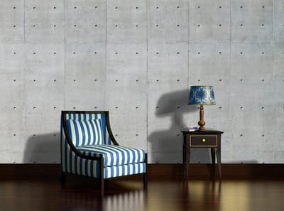 Cement Wal Holes Photo Wallcovering