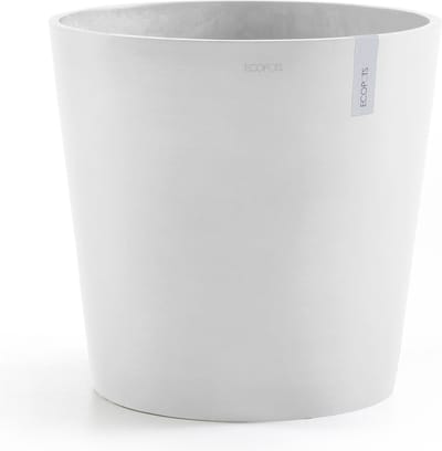 Ecopots Amsterdam 40 - Pure White - Ø40 x H34,5 cm - Ronde witte bloempot