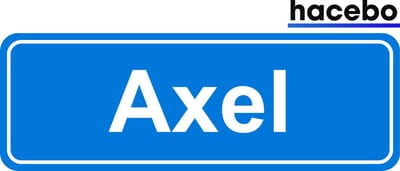 Hacebo - Plaatsnaam Sticker - 29x10 CM - Axel sticker - Verkeersborden sticker - grappige cadeaus - Axel
