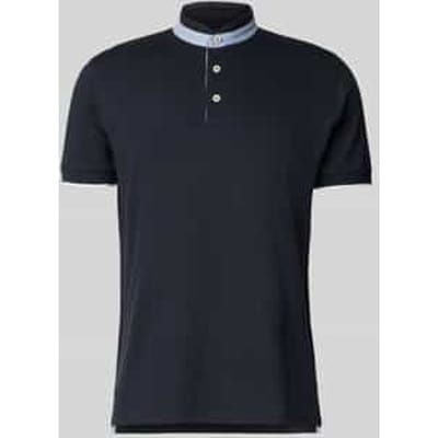 Regular fit poloshirt van puur katoen met opstaande kraag
