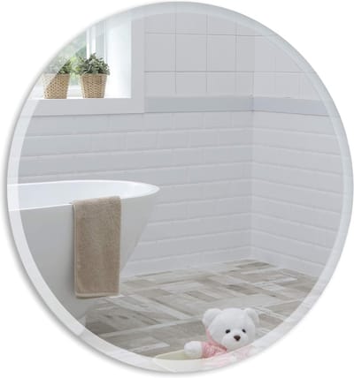 Ronde Wandspiegel Badkamer Frameloos Modern Met Afgeschuinde Randen (60x60 cm)