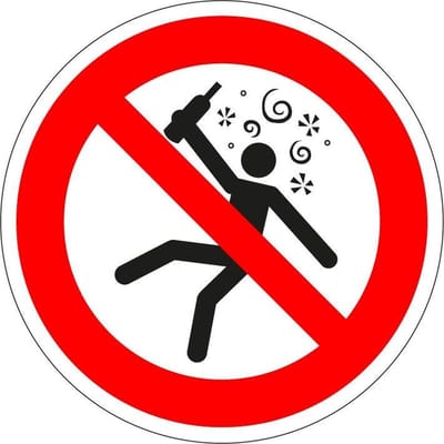 Verboden voor dronken personen sticker - ISO 7010 - P043 100 mm