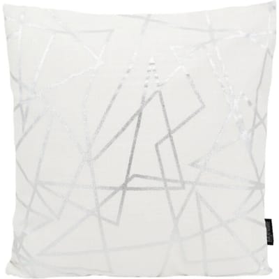 Gek op kussens! Sierkussen azra silver / white | 45 x 45 cm | katoen