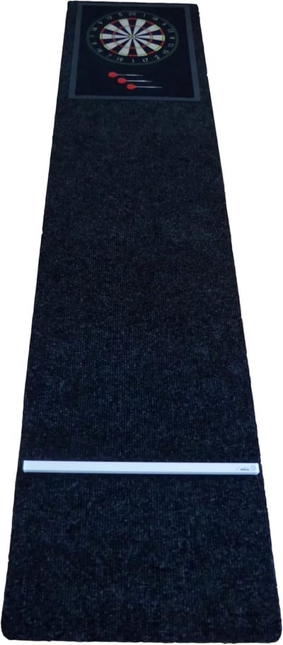 Professioneel Darttapijt met Instelbare Werplijn en Bouncer Beschermhoes 66x280 cm