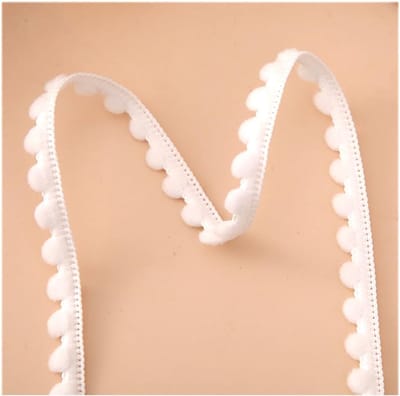 5 yards Pomponboord, pomponband, pompons, ballen, franjes, pomponboord, pompon, fringen, band, mini-pompon, kwastjes, trim, pomponband, decoratie voor jurk, sjaal, hoed, gordijn