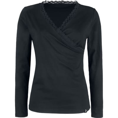 Forplay Shirt met lange mouwen - Breanna - S tot XL - voor Vrouwen - zwart