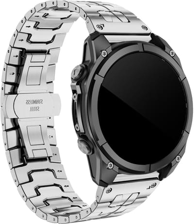 Strap-it Quickfit 22mm stalen RVS bandje geschikt voor Garmin Fenix 9 (Pro) 47mm - Fenix 8 (Pro-E-47mm) - Fenix 7 (Solar-Pro) - 6 (Solar-Pro) - Fenix 5 (Plus) / Forerunner 970 - 965 - 955 - 945 - 935 - 745 / Quatix 8 - 7 - 6 - 5 - Zilver