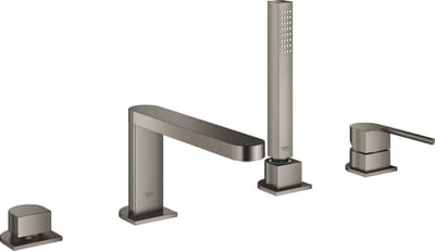 GROHE Plus Badmengkraan - met hendel voor badrandmontage - 15cm - hard graphite geborsteld - 29307AL3