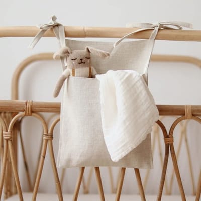 Dailygoody - Opbergtas voor kinderkamer - Luiers en speelgoed opslag - Wit - Hangend babybed organizer - Duurzaam en makkelijk in onderhoud - Geschikt