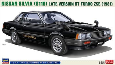 Hasegawa Modelbouwpakket Auto - 20754 Nissan Silvia S110 - Late Versie HT Turbo ZSE 1981 - Japanse Auto Plastic - 1:24 - Modelbouw