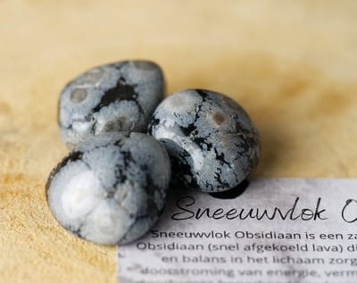 Sneeuwvlok Obsidiaan gepolijste steen - edelstenen - Perfect cadeau voor mannen en vrouwen - Inclusief uitleg - Spiritueel - Snowflake Obsydian - Bescherming - Angst - Aarden - Zelfontplooiing - Trauma's - 100% NATUURLIJK