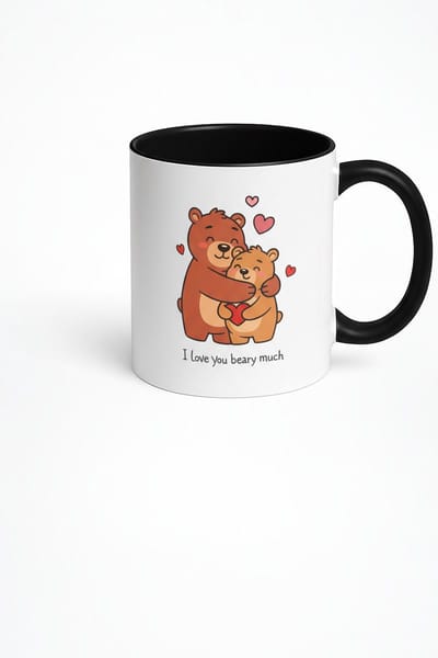Lieve Beren Mok 'I Love You Beary Much' - Romantisch & Grappig Cadeau voor Valentijn, Jubileum of Liefde | Keramische Koffiemok met Knuffelberen Design