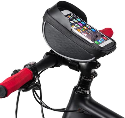 Telefoonhouder Fiets Universeel | Fiets / Racefiets / Mountainbike | Waterdicht | Opbergruimte| Geschikt voor Samsung / iPhone / Universeel | Fietshouder | FIets Telefoon Houder | Waterdicht | Houder Fiets Telefoon | Fietstas