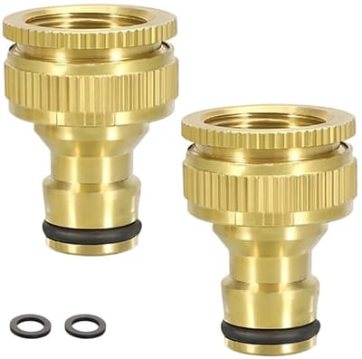 Dailygoods - 2-in-1 Messing Kraanslangadapter voor Tuinslang en Wasmachine