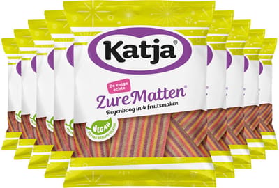 Katja Zure Matten Regenboog - 9 x 125 gr - Voordeelverpakking