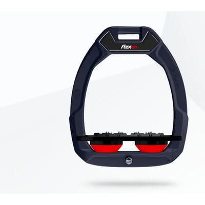 Veiligheidseisen voor paardrijden Plat Ultra Grip Aluminium/Zwart/Rood Flex-On Safe-On