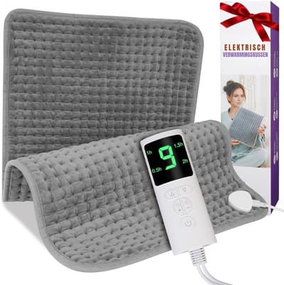 Zyrex® Warmtekussen Elektrisch - Warmtekussen - Warmtedeken - 6 Niveau's - Grijs - 42cm x 11cm x 11cm; 650 g