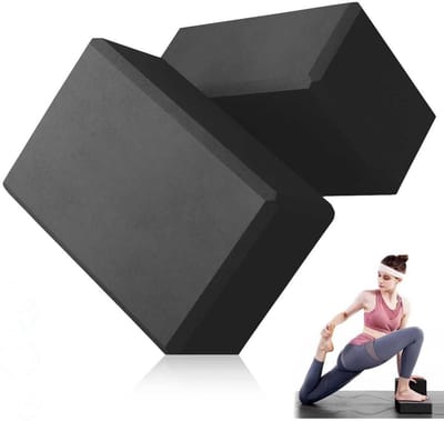 2-stuks Yogablokken EVA-schuim Hoogwaardig Lichtgewicht Trainingsblok voor Yoga Pilates Flexibiliteit Balans Stabiliteit