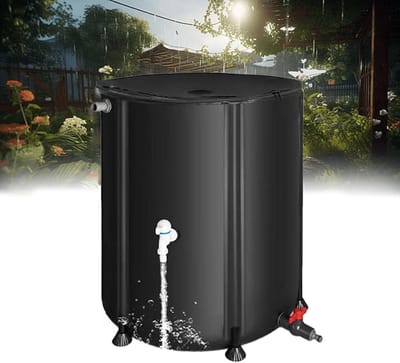 Opvouwbare Regen Barrel - Water Opslag Tank - Tuin Water Geven - Inclusief Kraan - 200L Capaciteit - Zwart