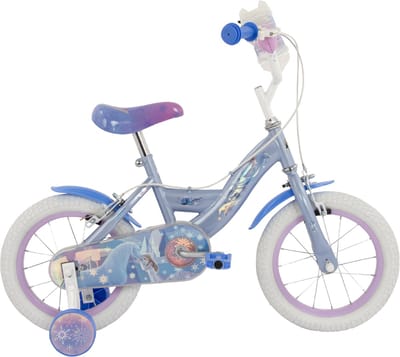 Disney Frozen 2 Kinderfiets - Meisjes - 14 inch - Blauw Paars - Twee handremmen