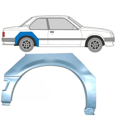 Reparatiepaneel achterspatbord voor Opel Ascona C 1981-1998 / Rechts