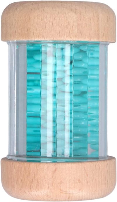 Regenstok Kinderen - Babyspeelgoed Muziek - Zintuiglijke Ontwikkeling - Rustgevend Geluid - 10 x 6 x 6 cm - Houtkleur