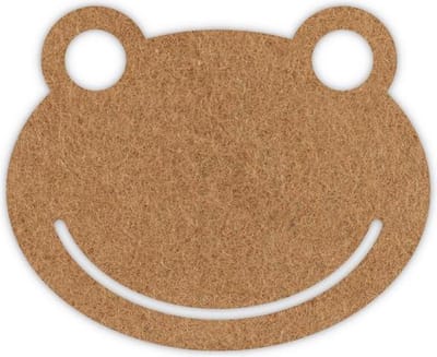 Kikker vilt onderzetters - Lichtbruin - 6 stuks - 11 x 10 - Tafeldecoratie - Glas onderzetter - Cadeau - Woondecoratie - Woonkamer - Tafelbescherming - Onderzetters Voor Glazen - Keukenbenodigdheden - Woonaccessoires - Tafelaccessoires