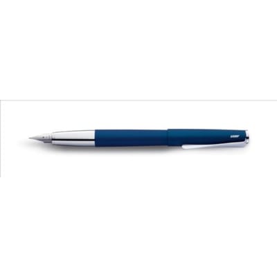 LAMY Studio Imperialblue vulpen – elegante, volledig metalen behuizing – met propellerclip en stalen penpunt in medium dikte (M) – inclusief inktpatroon T 10 blauw