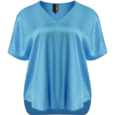 V-halsblouse in viscose dames Mat Fashion