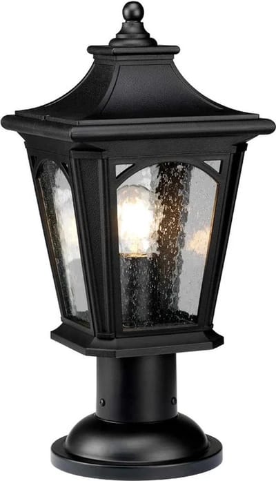 Quoizel Mini LED Tuin Pilaar Bedford | 1X E27 Max 60W | IP44 (Outdoor) | Mystic Black