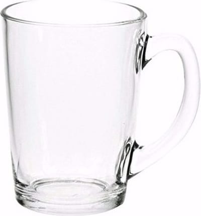 Theeglazen/bekers basic 6 stuks 320 ml - glazen theebekers