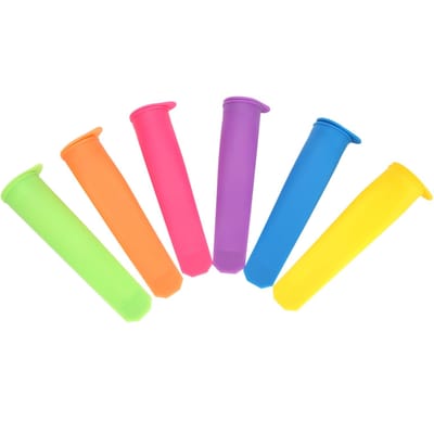 6 Pièces Moule à Glace en Silicone Réutilisable DIY Moule à Bâtonnets Glacés avec Couvercle pour Enfant et Adulte