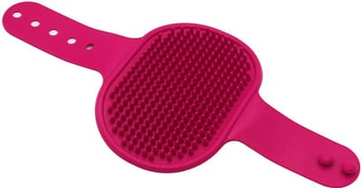 Roze Vachtborstel - Voor honden & katten - 1 stuks - Siliconen vacht borstel - Flexibele Massage Borstel - Haar- & Klittenkam - Verstelbaar - Roze - CHPN
