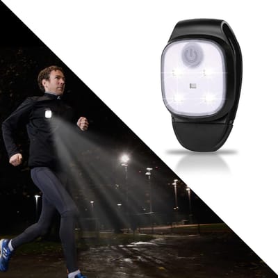 Oplaadbare LED Clip Lamp voor Veiligheid bij Hardlopen, Kamperen, Vissen en Klimmen - Waterdichte Hoofdlamp met Draagbare Bevestiging en Helder Licht